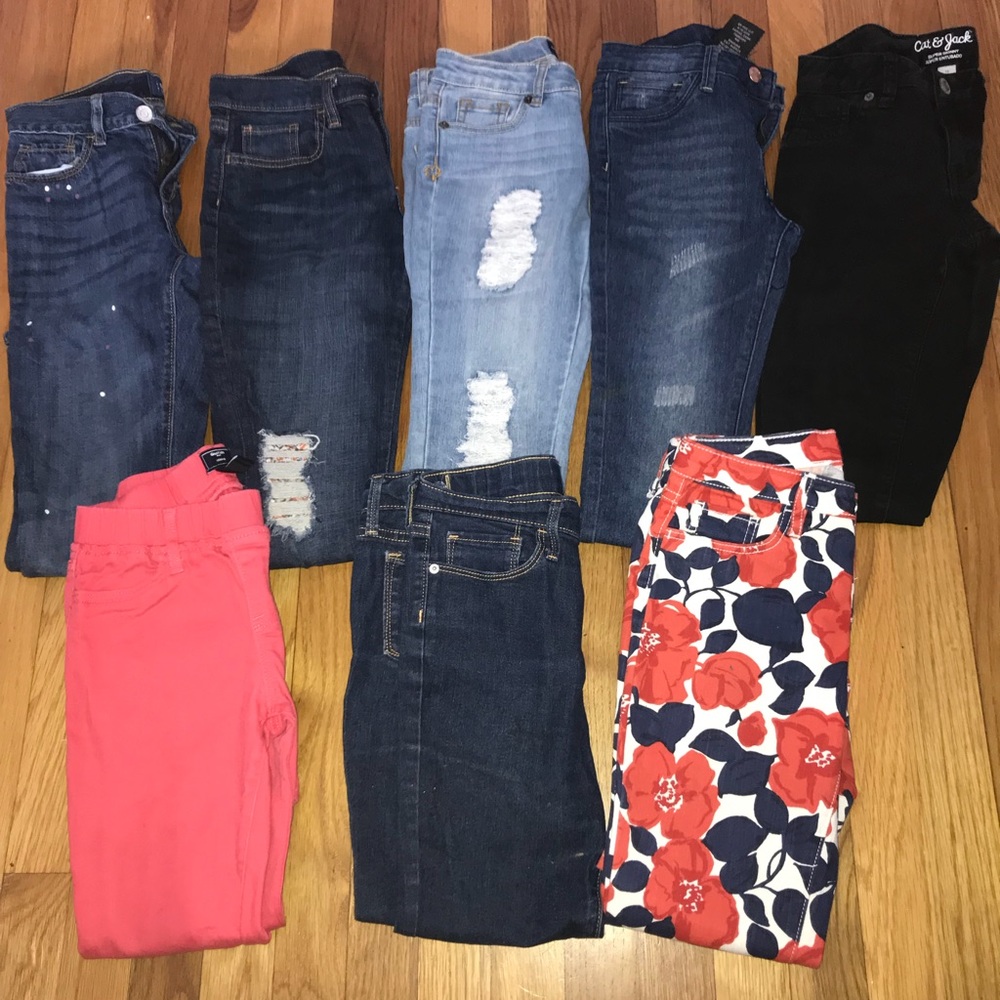 Girls Size 10 Jeans - Bundle of 8 Pairs!